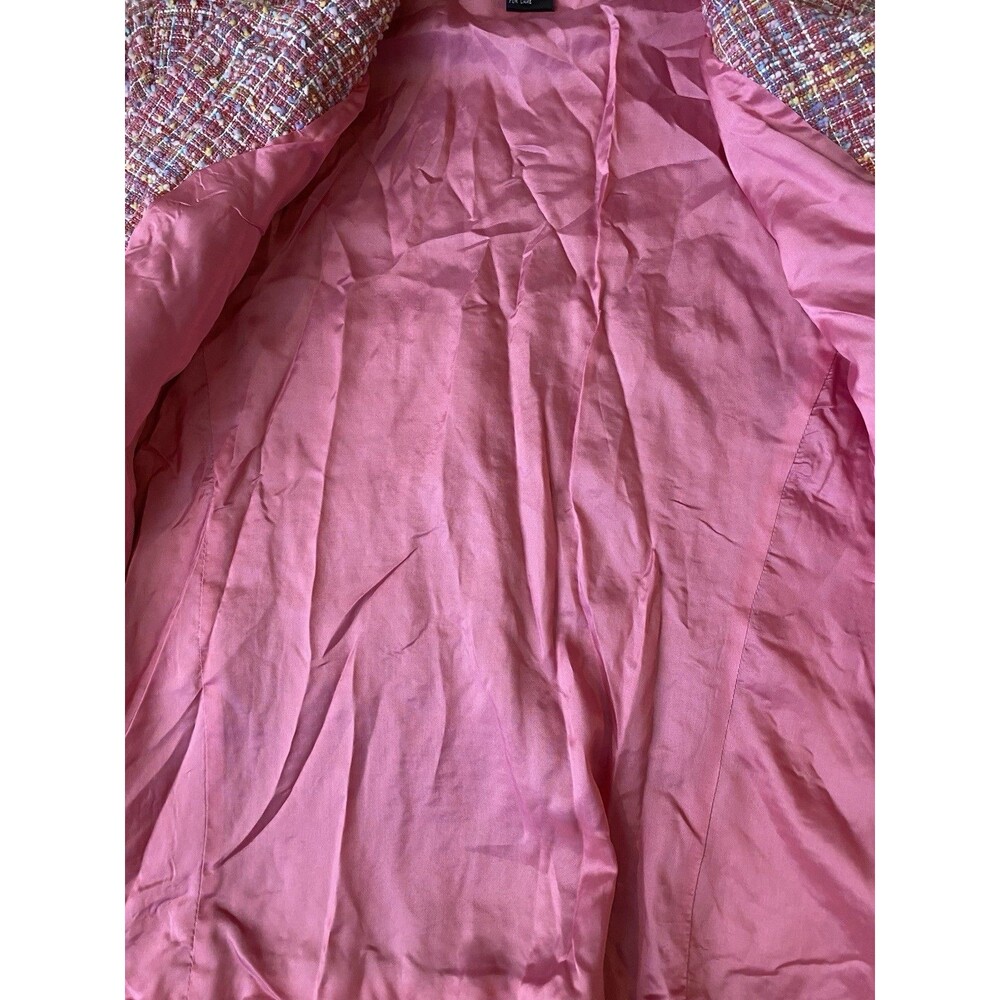 SILKLAND Pink Tweed Bouclé 2-Piece Skirt Suit Set – 70% Silk Coquette Size 12 - Picture 7 of 16